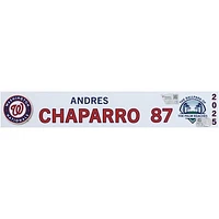 Andrés Chaparro Washington Nationals Player-Issued #87 Nameplate from 2025 MLB Spring Training