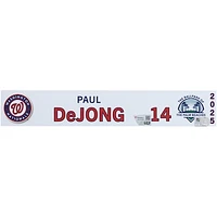 Paul DeJong Washington Nationals Player-Issued #14 Nameplate from 2025 MLB Spring Training