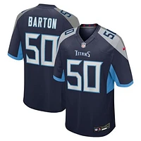 Men's Nike Cody Barton  Navy Tennessee Titans Team Game Jersey