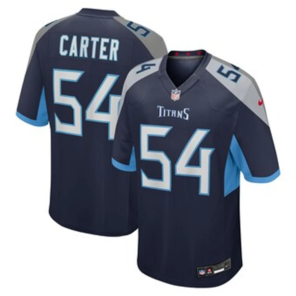 Men's Nike Lorenzo Carter  Navy Tennessee Titans Team Game Jersey