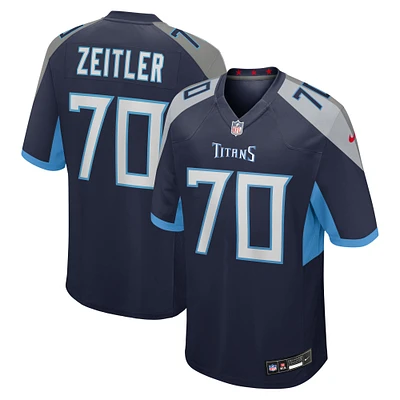 Men's Nike Kevin Zeitler  Navy Tennessee Titans Team Game Jersey