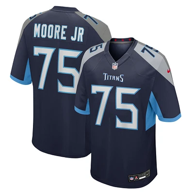 Men's Nike Dan Moore Jr.  Navy Tennessee Titans Team Game Jersey