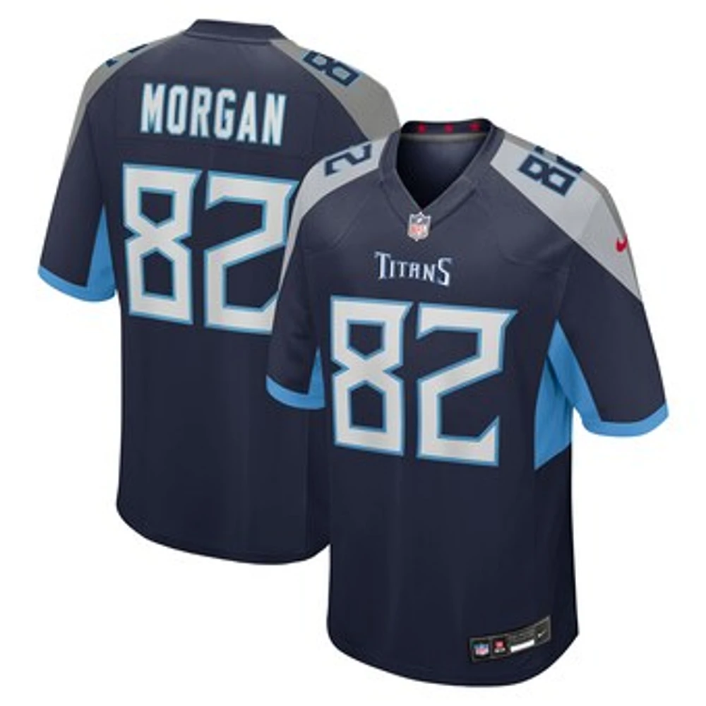 Men's Nike Stanley Morgan  Navy Tennessee Titans Team Game Jersey