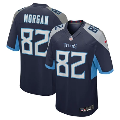 Men's Nike Stanley Morgan  Navy Tennessee Titans Team Game Jersey