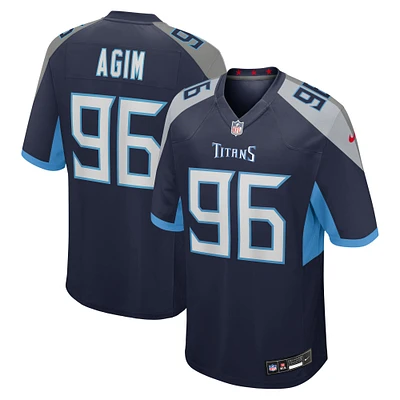 Men's Nike McTelvin Agim  Navy Tennessee Titans Team Game Jersey