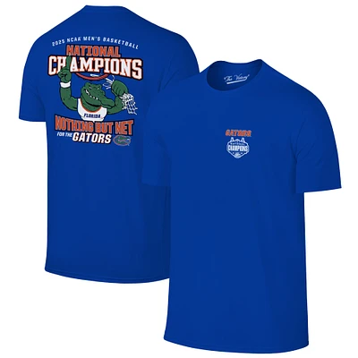 Men's Royal Florida Gators 2025 NCAA Basketball National Champions Nothing But Net T-Shirt