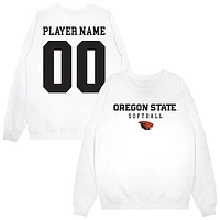 Unisex White Oregon State Beavers NIL Pick-A-Player Softball Sweatshirt