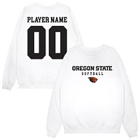 Unisex White Oregon State Beavers NIL Pick-A-Player Softball Sweatshirt