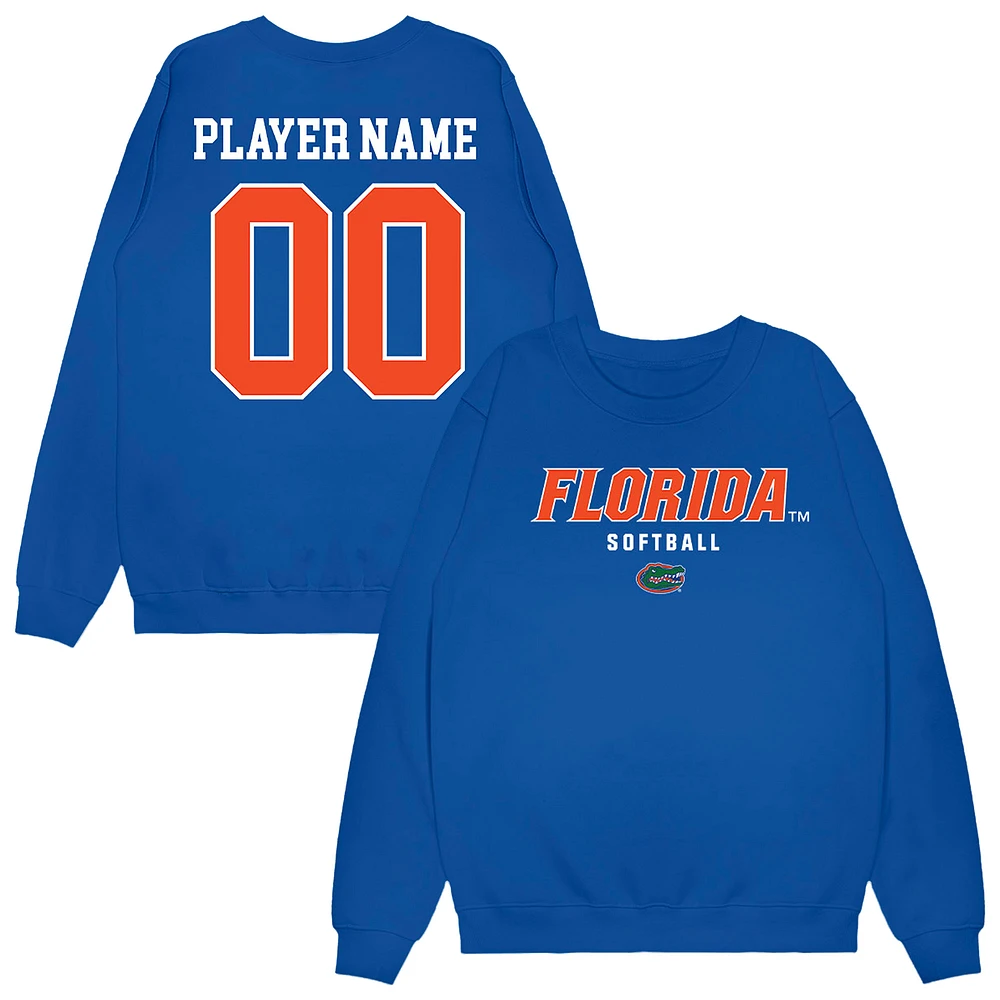 Unisex Royal Florida Gators NIL Pick-A-Player Softball Sweatshirt