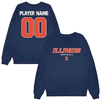 Unisex Navy Illinois Fighting Illini NIL Pick-A-Player Softball Sweatshirt