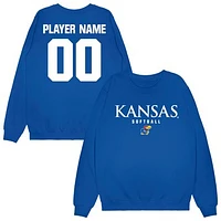 Unisex Royal Kansas Jayhawks NIL Pick-A-Player Softball Sweatshirt