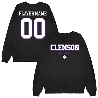 Unisex Black Clemson Tigers NIL Pick-A-Player Softball Sweatshirt