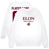 Unisex White Elon Phoenix NIL Pick-A-Player Softball Sweatshirt