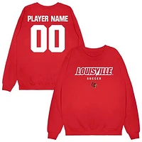 Unisex Red Louisville Cardinals NIL Pick-A-Player Women's Soccer Sweatshirt