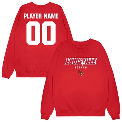 Unisex Red Louisville Cardinals NIL Pick-A-Player Women's Soccer Sweatshirt