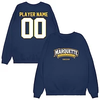 Unisex Navy Marquette Golden Eagles NIL Pick-A-Player Women's Soccer Sweatshirt