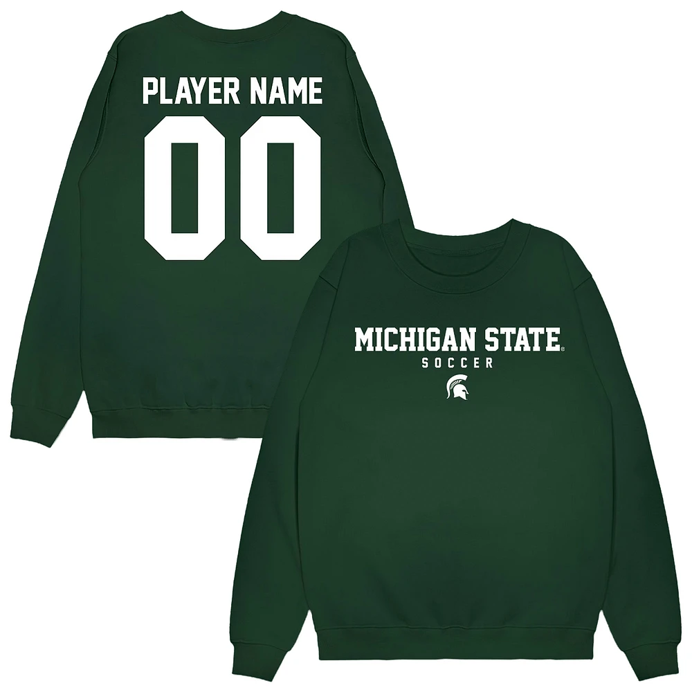 Unisex Green Michigan State Spartans NIL Pick-A-Player Women's Soccer Sweatshirt