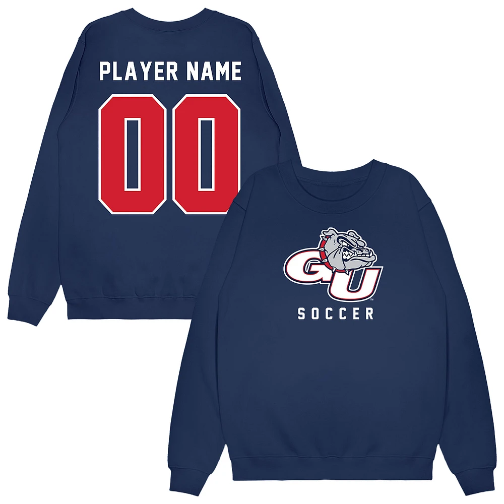 Unisex Navy Gonzaga Bulldogs NIL Pick-A-Player Women's Soccer Sweatshirt