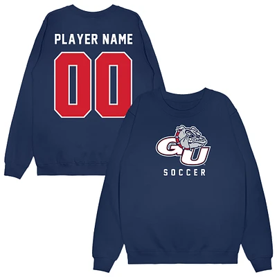 Unisex Navy Gonzaga Bulldogs NIL Pick-A-Player Women's Soccer Sweatshirt