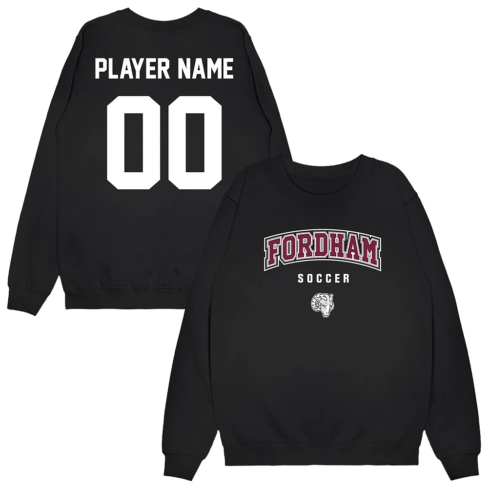 Unisex Black Fordham Rams NIL Pick-A-Player Women's Soccer Sweatshirt
