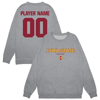 Unisex Gray Iowa State Cyclones NIL Pick-A-Player Women's Soccer Sweatshirt