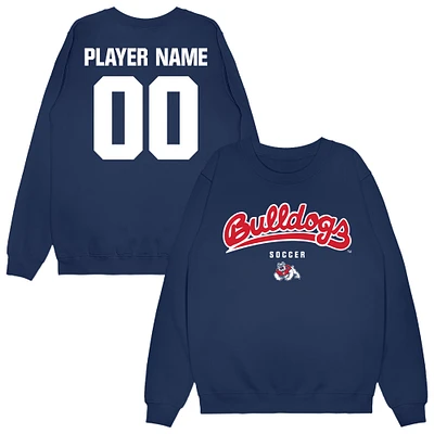 Unisex Navy Fresno State Bulldogs NIL Pick-A-Player Women's Soccer Sweatshirt