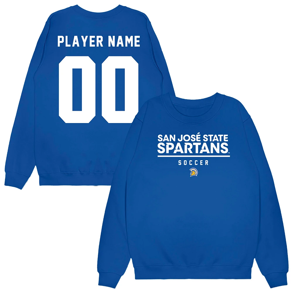 Unisex Royal San Jose State Spartans NIL Pick-A-Player Women's Soccer Sweatshirt