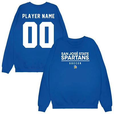 Unisex Royal San Jose State Spartans NIL Pick-A-Player Women's Soccer Sweatshirt