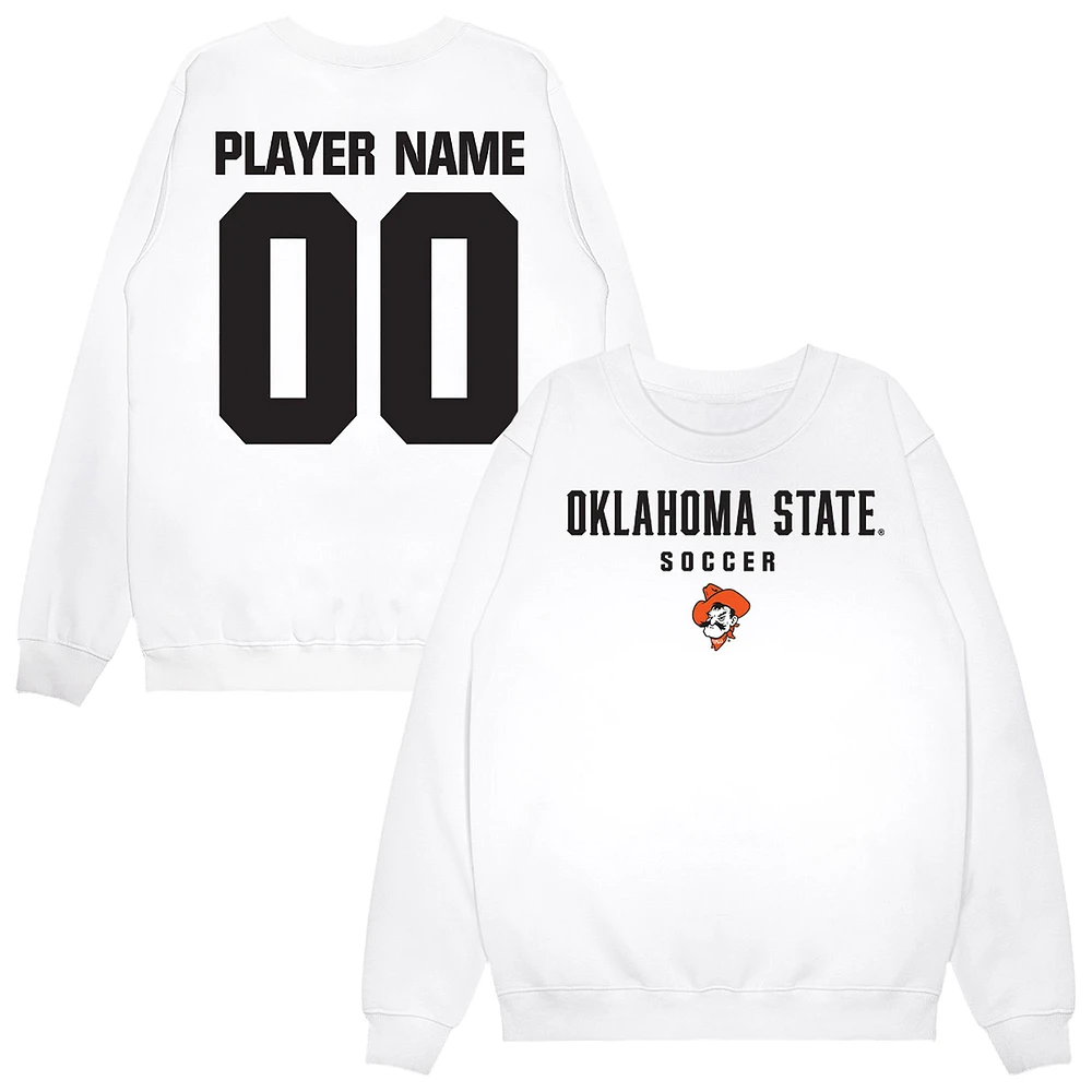 Unisex White Oklahoma State Cowboys NIL Pick-A-Player Women's Soccer Sweatshirt