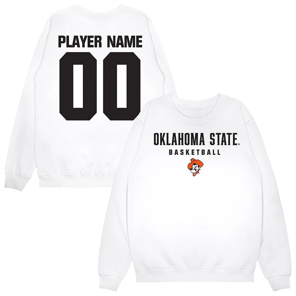 Unisex White Oklahoma State Cowboys NIL Pick-A-Player Men's Basketball Sweatshirt