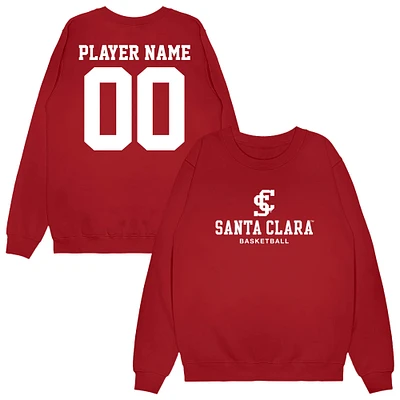 Unisex Cardinal Santa Clara Broncos NIL Pick-A-Player Men's Basketball Sweatshirt
