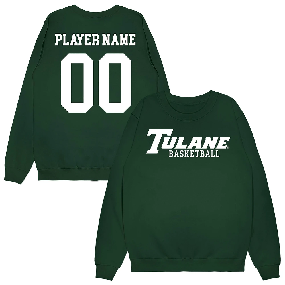 Unisex Green Tulane Wave NIL Pick-A-Player Men's Basketball Sweatshirt