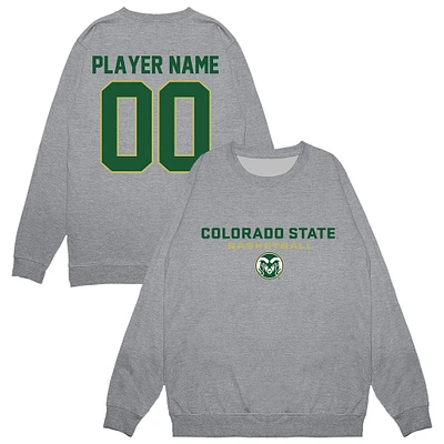 Unisex Gray Colorado State Rams NIL Pick-A-Player Men's Basketball Sweatshirt