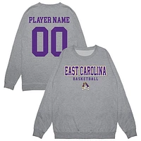 Unisex Gray ECU Pirates NIL Pick-A-Player Men's Basketball Sweatshirt