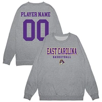 Unisex Gray ECU Pirates NIL Pick-A-Player Men's Basketball Sweatshirt