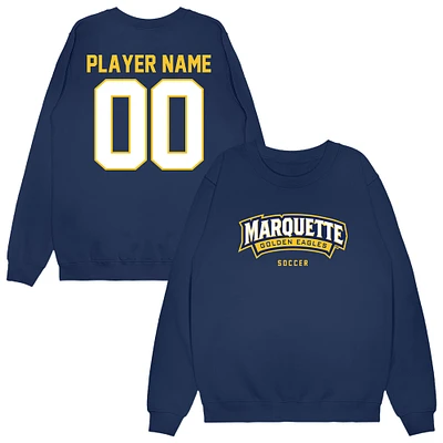 Unisex Navy Marquette Golden Eagles NIL Pick-A-Player Men's Soccer Sweatshirt