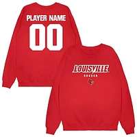 Unisex Red Louisville Cardinals NIL Pick-A-Player Men's Soccer Sweatshirt