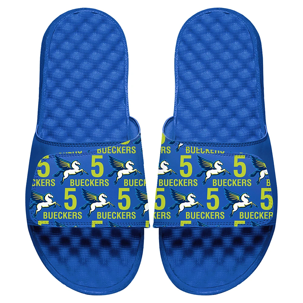 Unisex ISlide Paige Bueckers Royal Dallas Wings 2025 WNBA Draft Team Pattern Slide Sandals