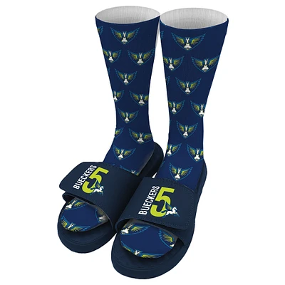 Unisex ISlide Paige Bueckers Navy Dallas Wings 2025 WNBA Draft Socks & Slides Bundle