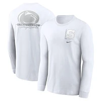 Men's Nike White Penn State Nittany Lions 2025 Out Long Sleeve T-Shirt
