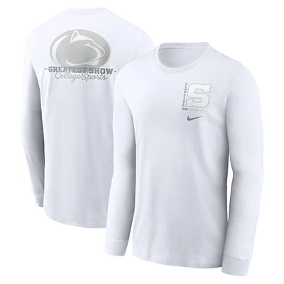 Men's Nike White Penn State Nittany Lions 2025 Out Long Sleeve T-Shirt
