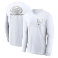 Men's Nike White Penn State Nittany Lions 2025 Out Long Sleeve T-Shirt