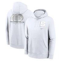 Men's Nike White Penn State Nittany Lions 2025 Out Club Fleece Pullover Hoodie