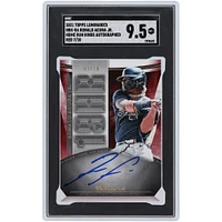 Ronald Acuna Jr. Atlanta Braves Autographed 2021 Topps Luminaries Red #HRK-RA #7/10 SGC Authenticated 9.5 Card