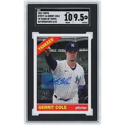 Gerrit Cole New York Yankees Autographed 2021 Topps 70 Years #70YT-16 #5/10 SGC Authenticated 9.5/10 Card