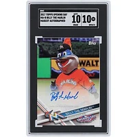 Billy the Marlin Miami Marlins Autographed 2017 Topps Opening Day Mascot Auto #MA-B SGC Authenticated 10/10 Card