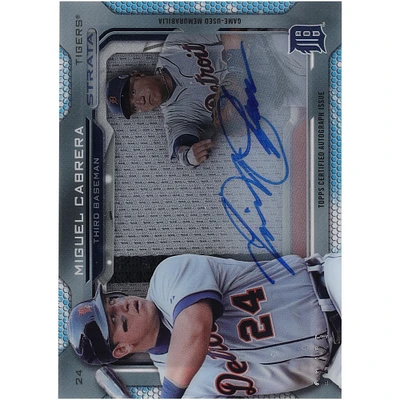Miguel Cabrera Detroit Tigers Autographed 2014 Topps Series One Game Used Relic #SSA-MC #22/25 Card