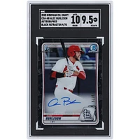 Alec Burleson St. Louis Cardinals Autographed 2020 Bowman Chrome 1st Bowman Black Refractor #CDA-AB #9/75 SGC Authenticated 9.5/10 Card