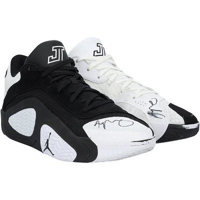 Jayson Tatum Boston Celtics Autographed Game-Used Black/White Jordan Brand Shoes vs. Miami Heat on April 27, 2024