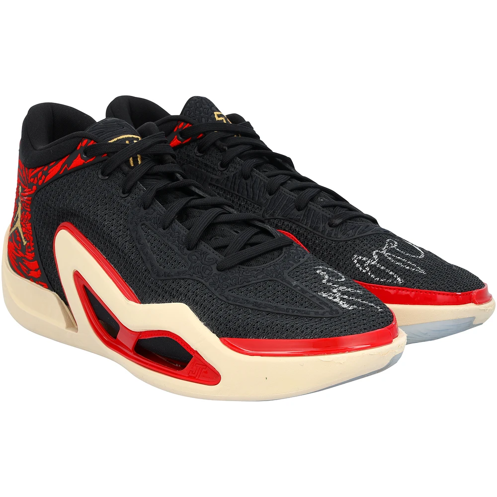 Jayson Tatum Boston Celtics Autographed Game-Used Black/Red Jordan Brand Shoes vs. Miami Heat on May 21, 2023